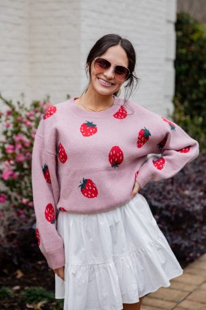 Berry Bliss Blush Knit Sweater