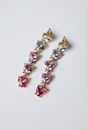 Lila Blush Crystal Drop Earrings