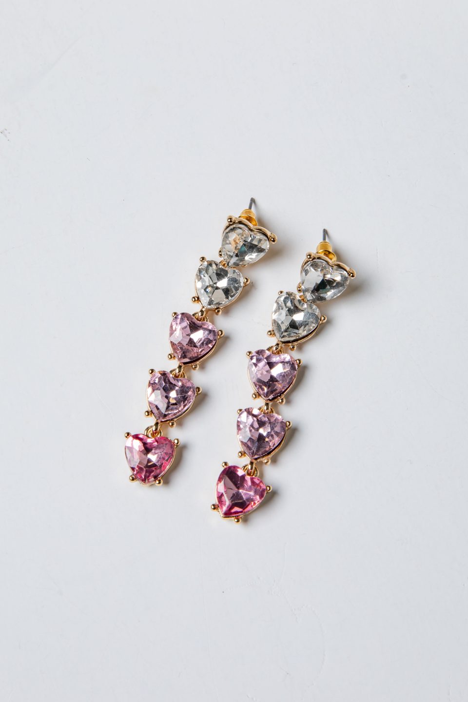 Lila Blush Crystal Drop Earrings