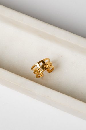 Lexie Golden Charm Multi-Band Ring