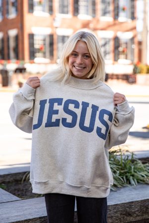 Jesus Reversible Mockneck Sweatshirt